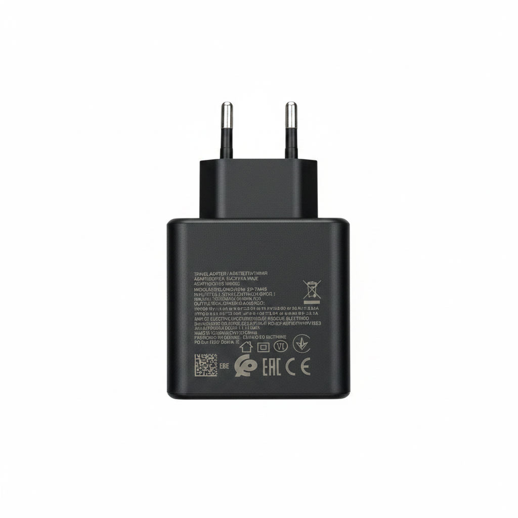 Samsung 45W Super Fast Charging Adapter + USB-C to USB-C Cable Bundle | UK Plug (Black)