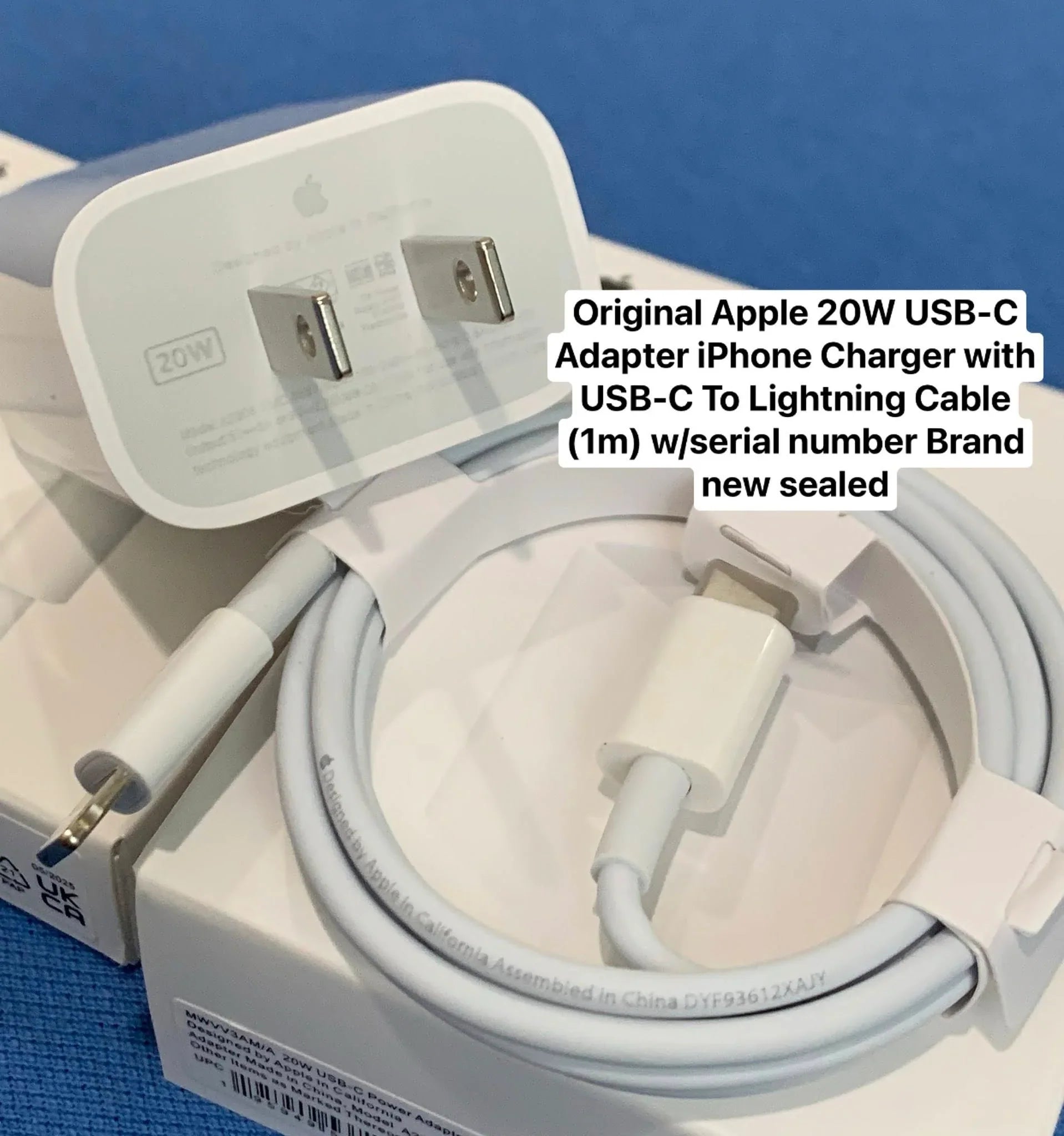 Apple 2-Pin 20W USB-C Power Adapter Pakistan with FREE Cable