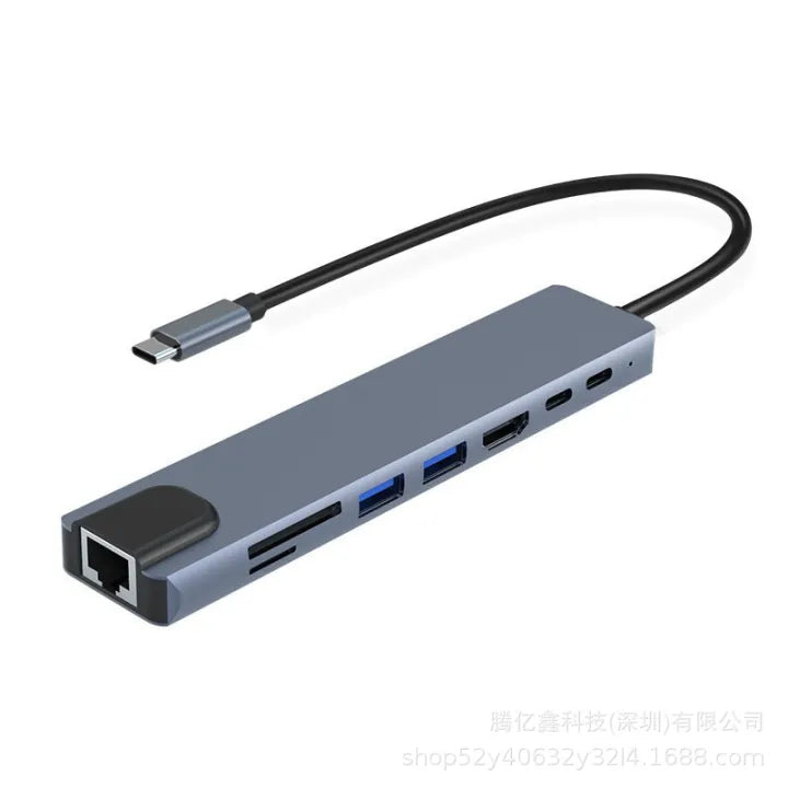 8-in-1 USB-C Hub Pakistan – HDMI, SD Card & Fast Charging Docking Station