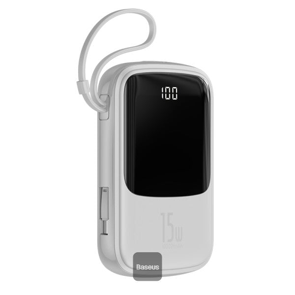 Baseus Qpow 10000mAh Power Bank Pakistan – Built-in Cable Fast Charging