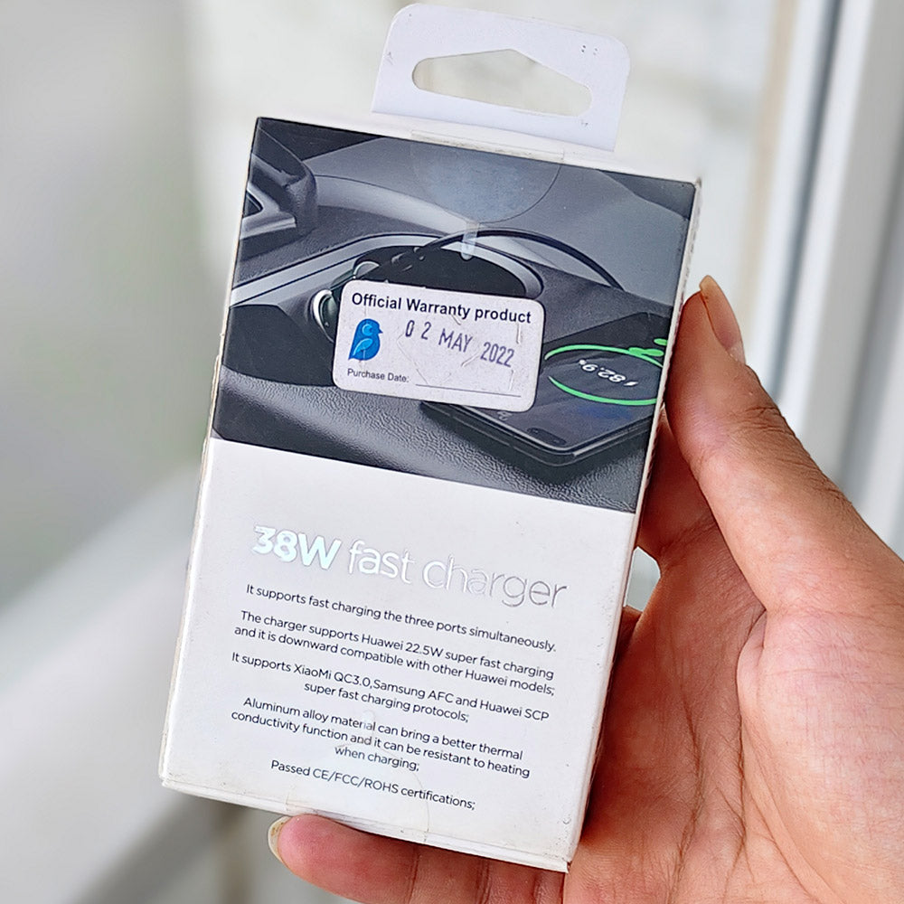 Joyroom 38W 3-Port Fast Car Charger Pakistan – C-A19