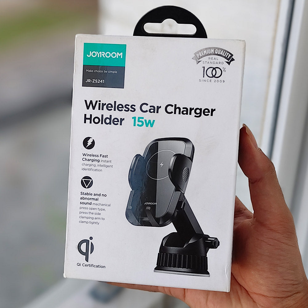 Joyroom 15W Wireless Fast Charging Car Phone Holder Mount Pakistan – JR-ZS241