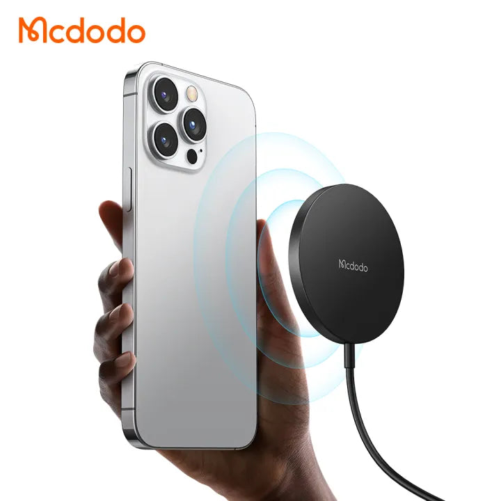 MCDODO Magnetic Wireless Charger Pakistan – 15W MagSafe Style USB-C Charging Puck