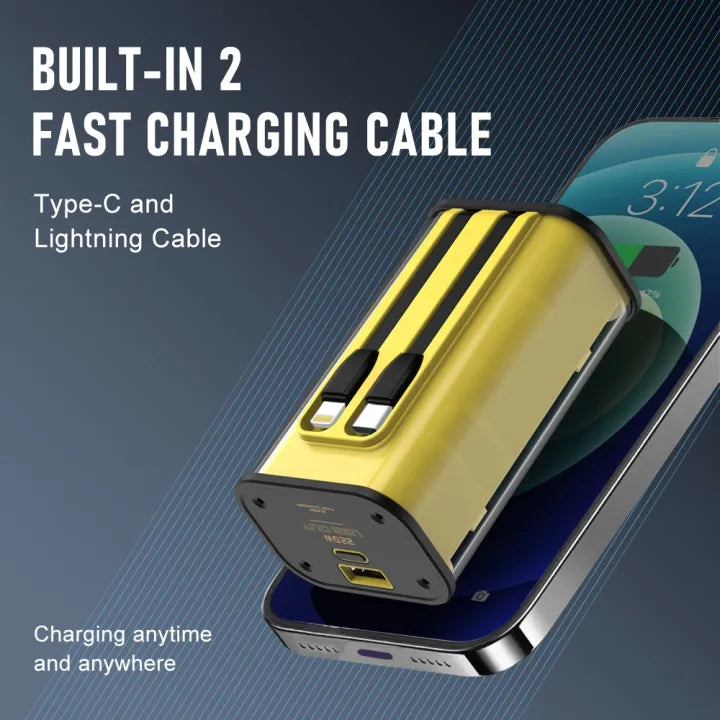 Orashare OT10CL Power Bank Pakistan – Built-in Cable 10000mAh Digital Display