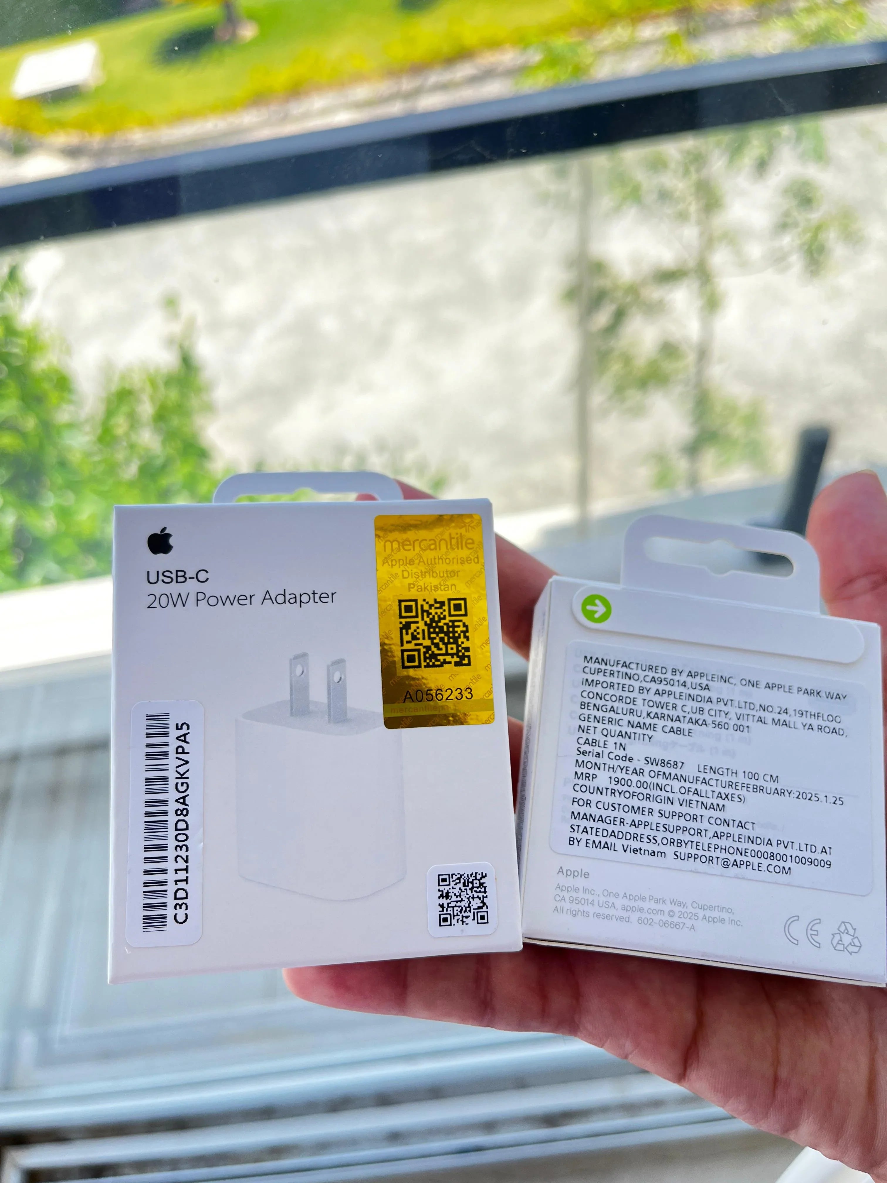 Apple 2-Pin 20W USB-C Power Adapter Pakistan with FREE Cable
